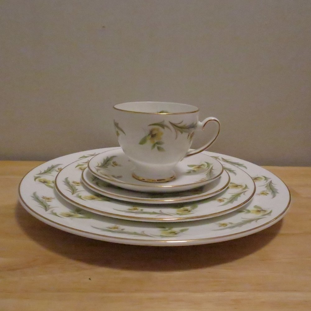 Royal Grafton Evesham 5pc Place Setting Bone China Dinner Salad Bread Cup Saucer